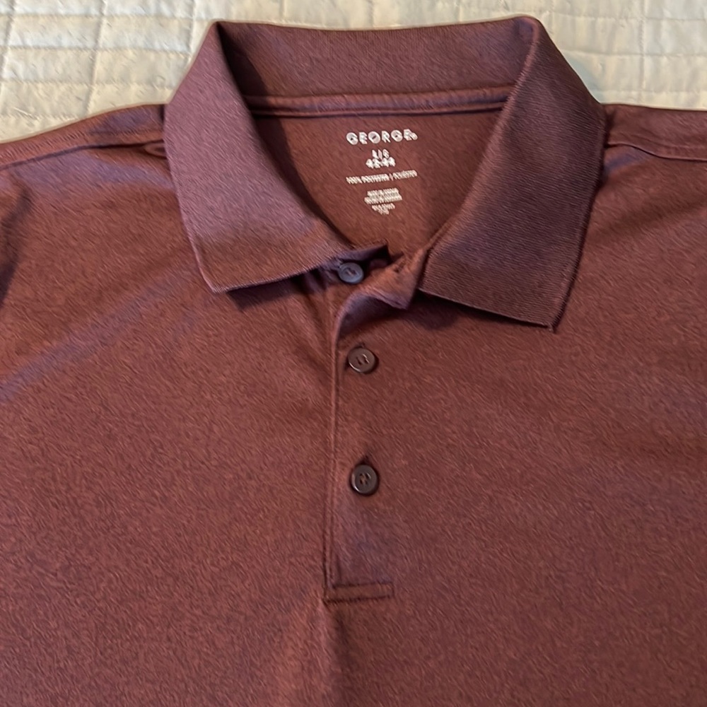 George maroon golf shirt